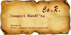 Csegezi Renáta névjegykártya